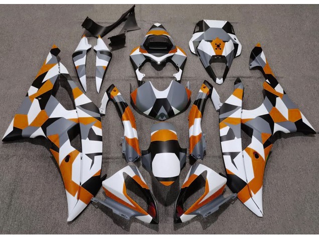 08-16 Orange Tarnung Einfarbig R6 Motorrad Verkleidung 08-16 Orange Tarnung Einfarbig R6 Motorrad Verkleidung