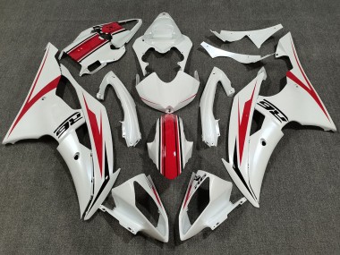 08-16 Perlweiß & Rot Glänzend R6 Motorrad Verkleidung