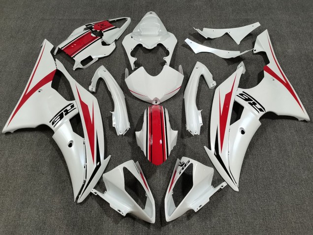 08-16 Perlweiß & Rot Glänzend R6 Motorrad Verkleidung 08-16 Perlweiß & Rot Glänzend R6 Motorrad Verkleidung