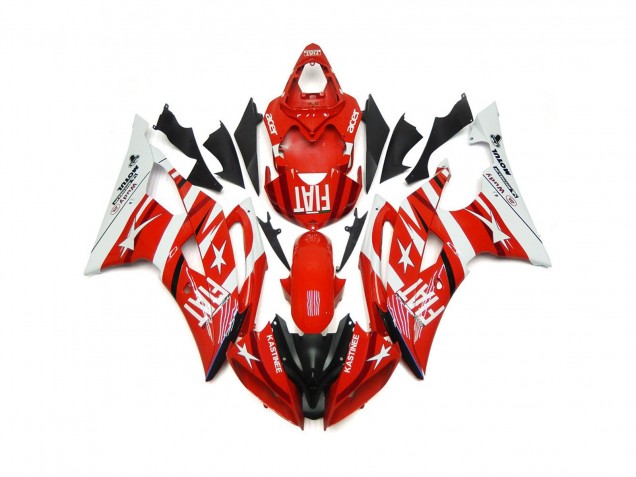 08-16 Rot & Weiß Mit Sternen R6 Motorrad Verkleidung 08-16 Rot & Weiß Mit Sternen R6 Motorrad Verkleidung