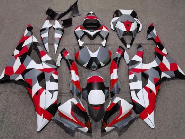 08-16 Rot Tarnung Uni R6 Motorrad Verkleidung