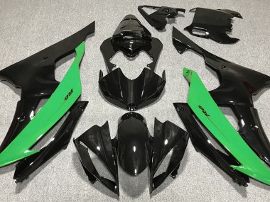 08-16 Schwarz Glänzend & Grün R6 Motorrad Verkleidung