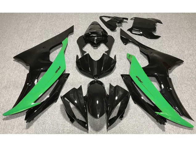 08-16 Schwarz Glänzend & Grün R6 Motorrad Verkleidung 08-16 Schwarz Glänzend & Grün R6 Motorrad Verkleidung