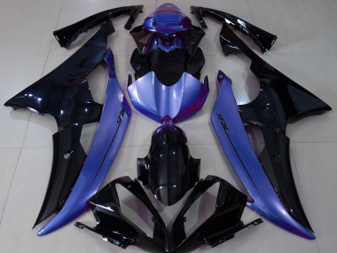 08-16 Schwarz Glänzend & Hellblau R6 Motorrad Verkleidung