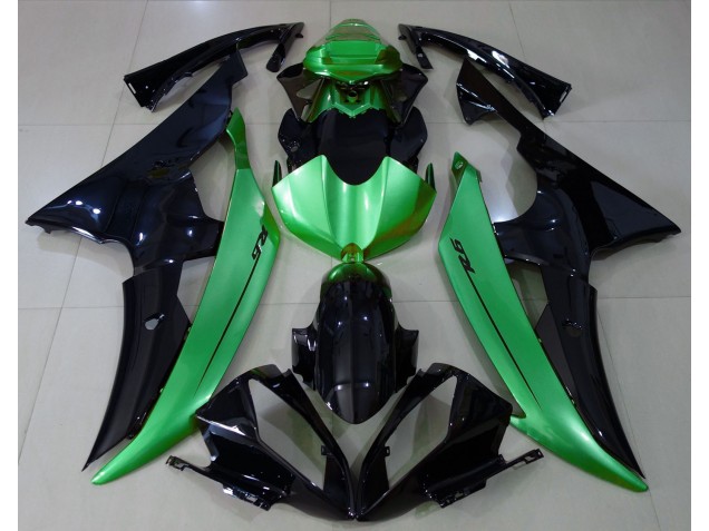 08-16 Schwarz Glänzend & Hellgrün R6 Motorrad Verkleidung 08-16 Schwarz Glänzend & Hellgrün R6 Motorrad Verkleidung