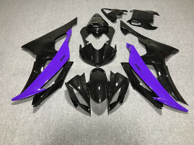 08-16 Schwarz Glänzend & Lila R6 Motorrad Verkleidung 08-16 Schwarz Glänzend & Lila R6 Motorrad Verkleidung