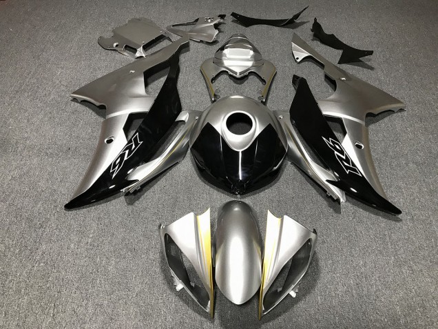 08-16 Silber & Schwarz Custom R6 Motorrad Verkleidung 08-16 Silber & Schwarz Custom R6 Motorrad Verkleidung