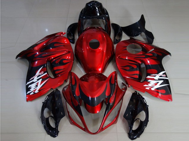 08-20 Leuchtend Rot & Flamme GSXR 1300 Motorrad Verkleidung 08-20 Leuchtend Rot & Flamme GSXR 1300 Motorrad Verkleidung