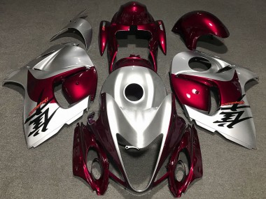 08-20 Rot Glänzend & Silber GSXR 1300 Motorrad Verkleidung