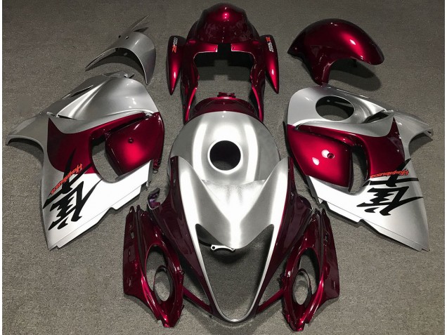 08-20 Rot Glänzend & Silber GSXR 1300 Motorrad Verkleidung 08-20 Rot Glänzend & Silber GSXR 1300 Motorrad Verkleidung