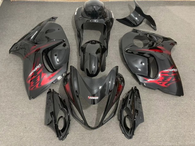 08-20 Schwarz Glänzend & Rot GSXR 1300 Motorrad Verkleidung 08-20 Schwarz Glänzend & Rot GSXR 1300 Motorrad Verkleidung