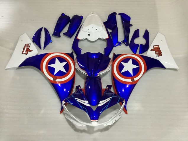 09-11 Captain America R1 Motorrad Verkleidung 09-11 Captain America R1 Motorrad Verkleidung