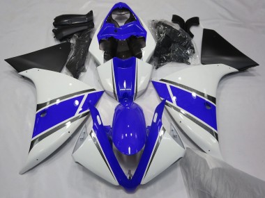 09-11 Glänzend Weiß & Blau R1 Motorrad Verkleidung