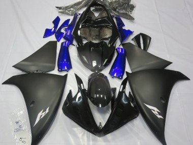 09-11 Matt Schwarz & Blau R1 Motorrad Verkleidung