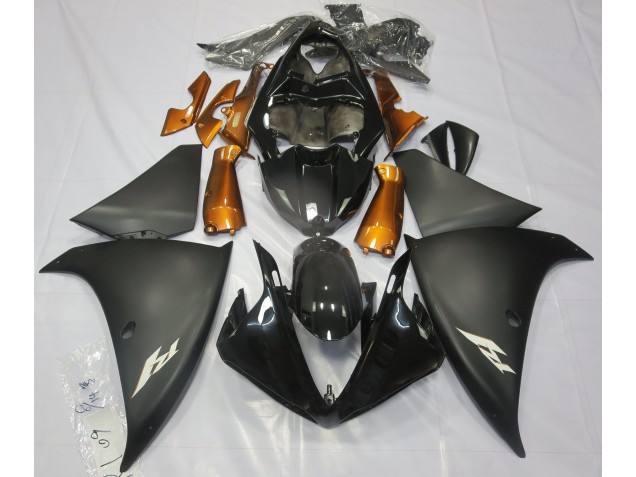 09-11 Matt Schwarz & Orange R1 Motorrad Verkleidung 09-11 Matt Schwarz & Orange R1 Motorrad Verkleidung