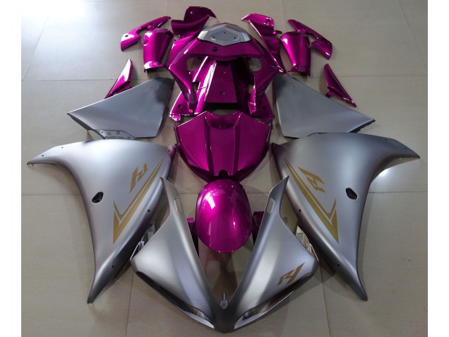 09-11 Matt Silber & Pink R1 Motorrad Verkleidung 09-11 Matt Silber & Pink R1 Motorrad Verkleidung