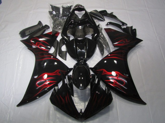 09-11 Rot Flamme R1 Motorrad Verkleidung 09-11 Rot Flamme R1 Motorrad Verkleidung