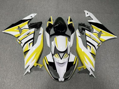 09-12 Gelb-Weiß-Schwarz-Zack ZX6R Motorrad Verkleidung