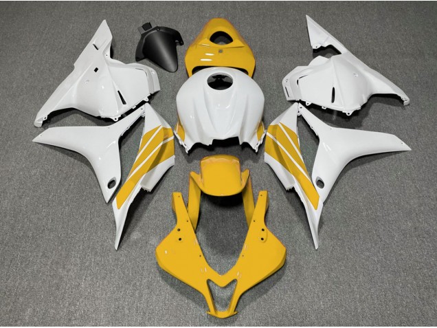 09-12 Gelber & Weißer Seitenstreifen CBR600RR Motorrad Verkleidung