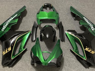 09-12 Glänzend Grün & Schwarz Daytona 675 Motorrad Verkleidung