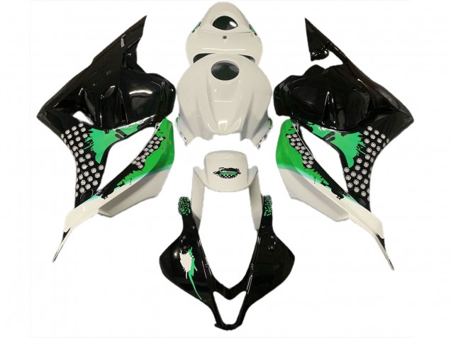 09-12 Glänzend Weiß & Grün Verspritzt CBR600RR Motorrad Verkleidung