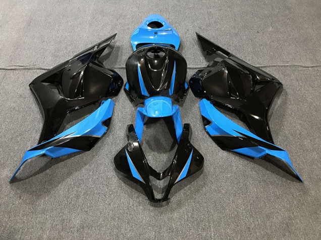 09-12 Glänzendes Schwarz & Himmelblau CBR600RR Motorrad Verkleidung