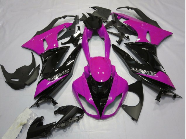 09-12 Glanzrosa & Schwarz ZX6R Motorrad Verkleidung