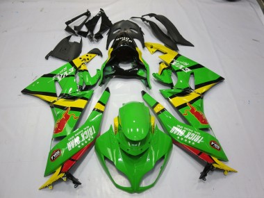 09-12 Grün Gelb ZX6R Motorrad Verkleidung