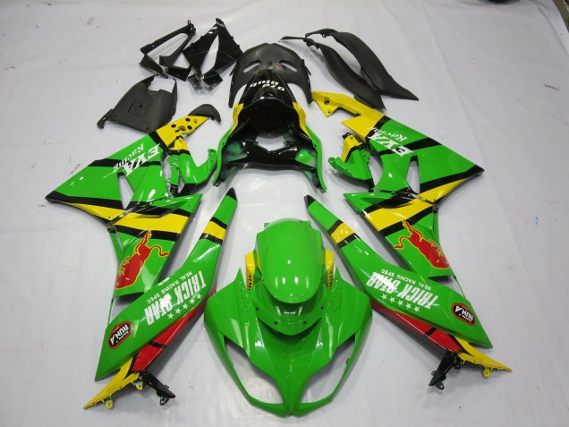 09-12 Grün Gelb ZX6R Motorrad Verkleidung