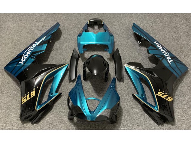 09-12 Hellblau & Schwarz Glänzend Daytona 675 Motorrad Verkleidung 09-12 Hellblau & Schwarz Glänzend Daytona 675 Motorrad Verkleidung