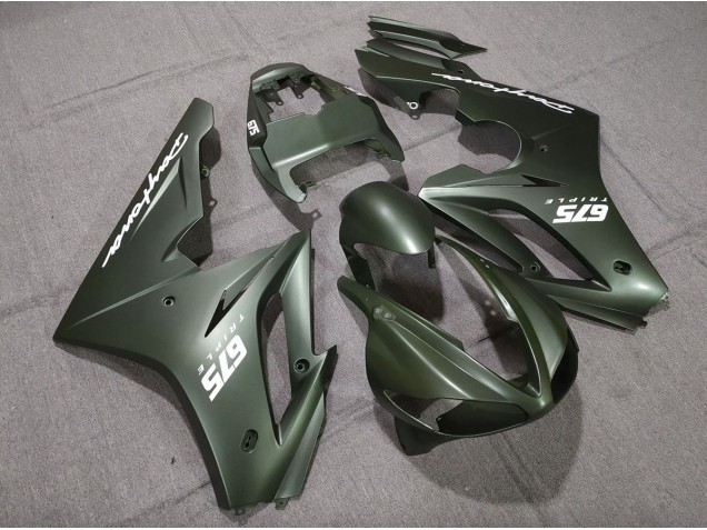 09-12 Matt Grün Weiß Daytona 675 Motorrad Verkleidung 09-12 Matt Grün Weiß Daytona 675 Motorrad Verkleidung