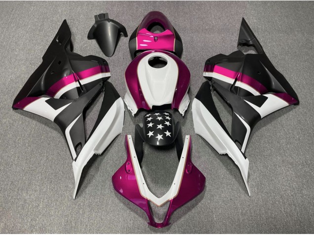 09-12 Matt Schwarzer & Rosa Stern CBR600RR Motorrad Verkleidung
