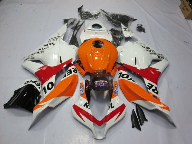 09-12 Weiß Repsol CBR600RR Motorrad Verkleidung 09-12 Weiß Repsol CBR600RR Motorrad Verkleidung