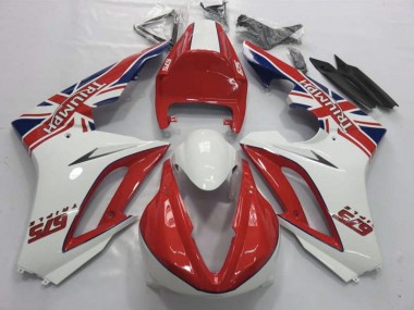 09-12 Rot & Weiß Daytona 675 Motorrad Verkleidung