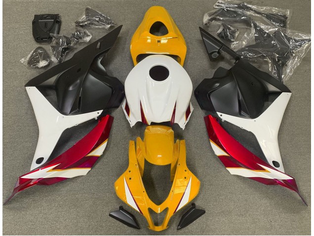 09-12 Rot Glänzend Weiß & Gelb CBR600RR Motorrad Verkleidung 09-12 Rot Glänzend Weiß & Gelb CBR600RR Motorrad Verkleidung