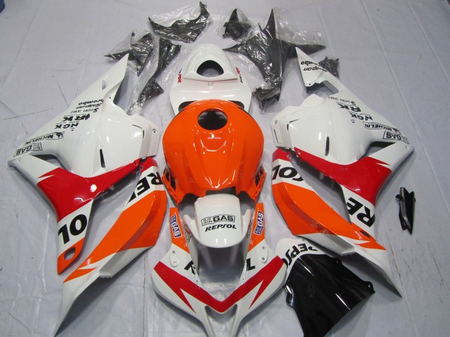 09-12 Weiß & Rot Repsol CBR600RR Motorrad Verkleidung