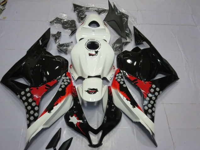 09-12 Rot & Schwarz Splatter CBR600RR Motorrad Verkleidung 09-12 Rot & Schwarz Splatter CBR600RR Motorrad Verkleidung