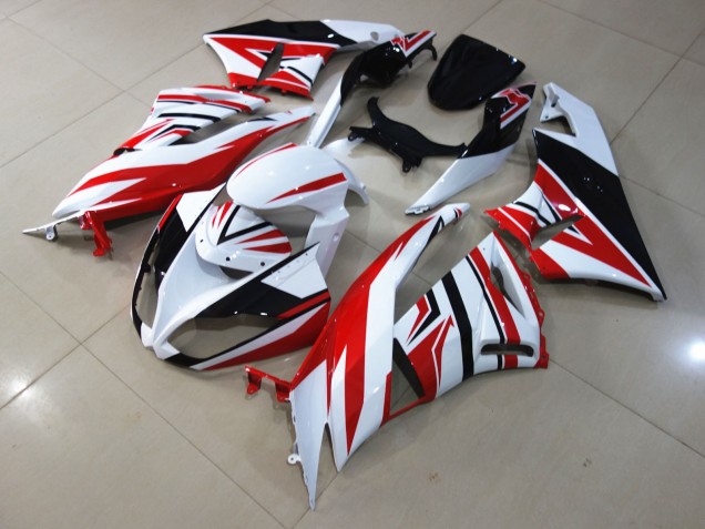 09-12 Rot-Weiß-Zag ZX6R Motorrad Verkleidung