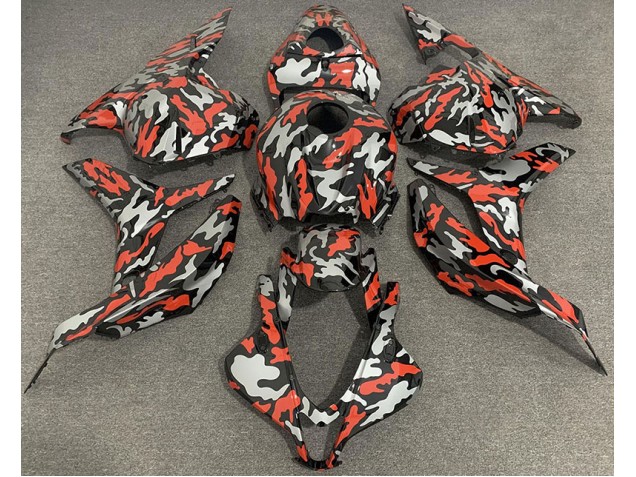 09-12 Rotgrau Tarnung CBR600RR Motorrad Verkleidung