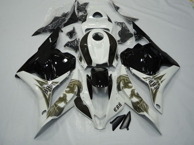09-12 Schwarz Gold & Weiß CBR600RR Motorrad Verkleidung 09-12 Schwarz Gold & Weiß CBR600RR Motorrad Verkleidung