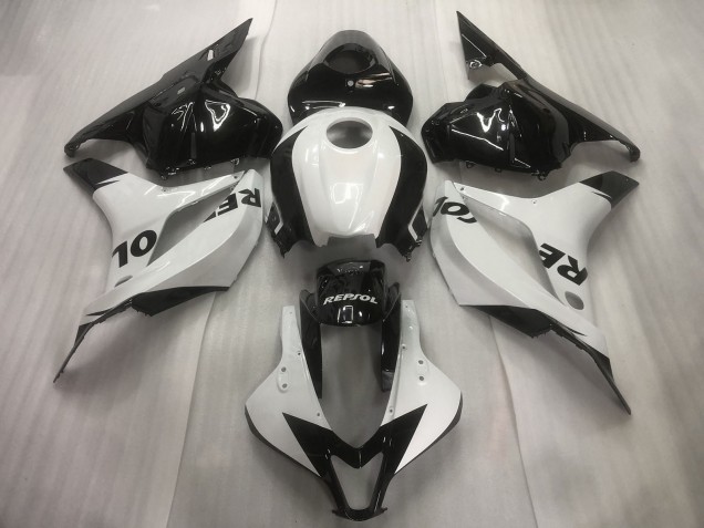 09-12 Weiß / Schwarz Repsol Einfarbig CBR600RR Motorrad Verkleidung 09-12 Weiß / Schwarz Repsol Einfarbig CBR600RR Motorrad Verkleidung