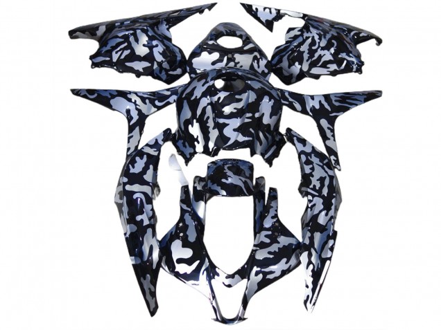 09-12 Silberner Schnee Tarnung CBR600RR Motorrad Verkleidung 09-12 Silberner Schnee Tarnung CBR600RR Motorrad Verkleidung