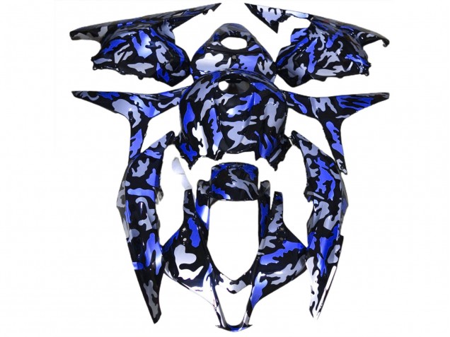 09-12 Tiefes Blauer Schnee Tarnung CBR600RR Motorrad Verkleidung 09-12 Tiefes Blauer Schnee Tarnung CBR600RR Motorrad Verkleidung
