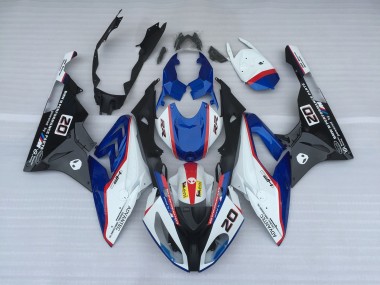 09-14 Alien Blau & Weiß S1000RR Motorrad Verkleidung