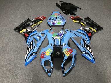 09-14 Alien Blau & Weiß S1000RR Motorrad Verkleidung