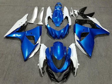 09-16 Blauweiß & Silber GSXR 1000 Motorrad Verkleidung