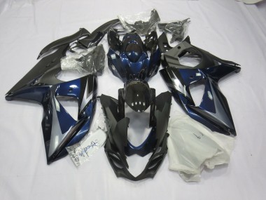 09-16 Blausilber & Schwarz GSXR 1000 Motorrad Verkleidung
