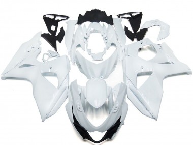 09-16 Einfarbig Glänzend Weiß GSXR 1000 Motorrad Verkleidung