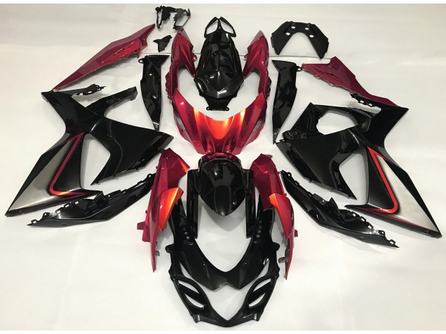 09-16 Gebranntes Orange & Schwarz GSXR 1000 Motorrad Verkleidung 09-16 Gebranntes Orange & Schwarz GSXR 1000 Motorrad Verkleidung
