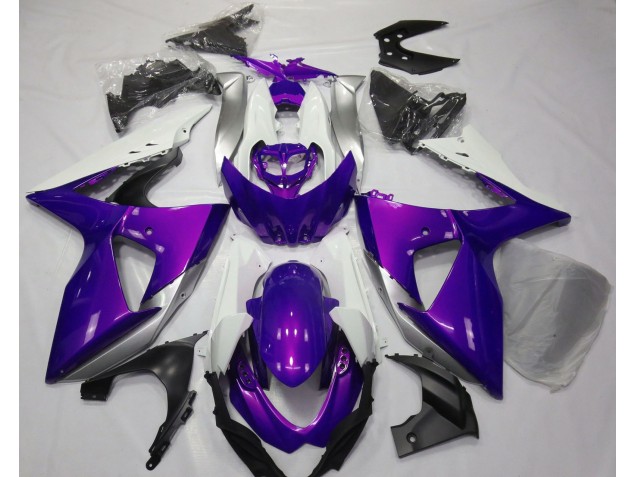 09-16 Glanz Lila & Weiß GSXR 1000 Motorrad Verkleidung 09-16 Glanz Lila & Weiß GSXR 1000 Motorrad Verkleidung